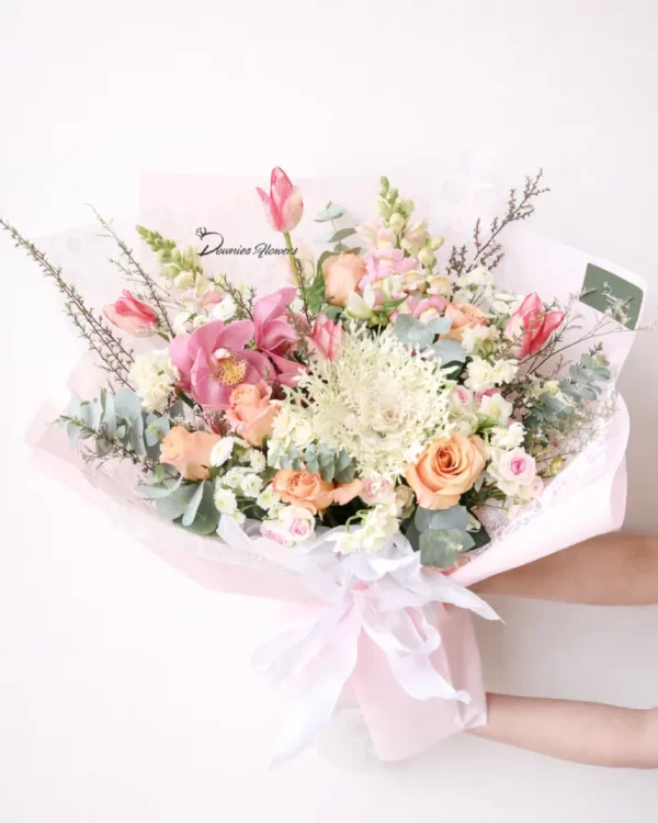 surreal bouquet premium seasonal flowers bold expressive arrangement